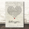 The Tragically Hip Bobcaygeon Script Heart Song Lyric Print