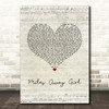 The Wildhearts Miles Away Girl Script Heart Song Lyric Print