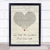 The Wildhearts You Took The Sunshine From New York Script Heart Song Lyric Print