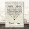 Tom Odell Real Love Script Heart Song Lyric Print