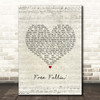 Tom Petty Free Fallin' Script Heart Song Lyric Print