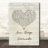 Tom Waits San Diego Serenade Script Heart Song Lyric Print