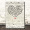 Tom Waits Tom Traubert's Blues Script Heart Song Lyric Print