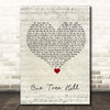 U2 One Tree Hill Script Heart Song Lyric Print