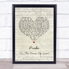 U2 Pride (In The Name Of Love) Script Heart Song Lyric Print