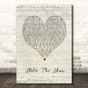 Upchurch Stole The Show Script Heart Song Lyric Print