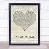 Usher U Got It Bad Script Heart Song Lyric Print
