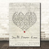 Vera Lynn You'll Never Know Script Heart Song Lyric Print