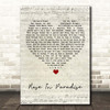 Waylon Jennings Rose In Paradise Script Heart Song Lyric Print