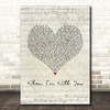 Westlife When I'm With You Script Heart Song Lyric Print