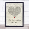 Westlife When You're Looking Like That Script Heart Song Lyric Print