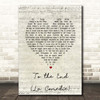Blur To the End (La Comedie) Script Heart Song Lyric Print