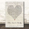 Brian Fallon When You're Ready Script Heart Song Lyric Print