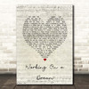 Bruce Springsteen Working On a Dream Script Heart Song Lyric Print