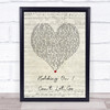 Calvin Richardson Holding On Can't Let Go Script Heart Song Lyric Print