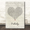 Casting Crowns Nobody Script Heart Song Lyric Print
