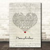Cat Stevens Moonshadow Script Heart Song Lyric Print