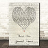 Celine Dion These Are Special Times Script Heart Song Lyric Print