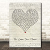 Celine Dion To Love You More Script Heart Song Lyric Print