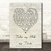Celine Dion, Peabo Bryson Beauty & The Beast Script Heart Song Lyric Print