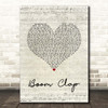 Charli XCX Boom Clap Script Heart Song Lyric Print