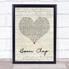 Charli XCX Boom Clap Script Heart Song Lyric Print