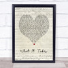 Aerosmith What It Takes Script Heart Song Lyric Print