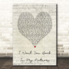 Christopher L. Merrill I Want You Back In My Pictures Script Heart Song Lyric Print
