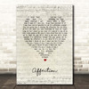 Cigarettes After Sex Affection Script Heart Song Lyric Print