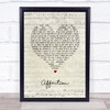 Cigarettes After Sex Affection Script Heart Song Lyric Print