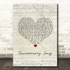 Cowboy Junkies Anniversary Song Script Heart Song Lyric Print