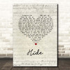 Creed Hide Script Heart Song Lyric Print