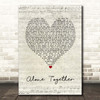 Dan + Shay Alone Together Script Heart Song Lyric Print