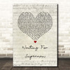 Daughtry Waiting For Superman Script Heart Song Print