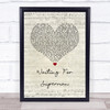 Daughtry Waiting For Superman Script Heart Song Print