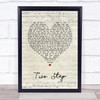 Dave Matthews Band Two Step Script Heart Song Lyric Print