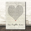 Alanis Morissette You Oughta Know Script Heart Song Lyric Print