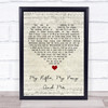 Dean Martin My Rifle, My Pony And Me Script Heart Song Lyric Print