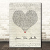 Alastair McDonald Sam The Skull Script Heart Song Lyric Print