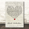 Depeche Mode Black Celebration Script Heart Song Lyric Print