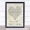 Diana Ross You're All I Need To Get By Script Heart Song Lyric Print