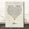 Dijon Skin Script Heart Song Lyric Print