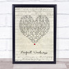 DIVISIONS Perfect Weakness Script Heart Song Lyric Print