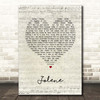 Dolly Parton Jolene Script Heart Song Lyric Print