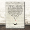 Alesso Cool Script Heart Song Lyric Print
