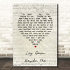 Don Williams Lay Down Beside Me Script Heart Song Lyric Print