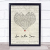 Donald Glover So into You Script Heart Song Lyric Print