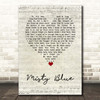 Dorothy Moore Misty Blue Script Heart Song Lyric Print