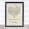 Duran Duran New Moon On Monday Script Heart Song Lyric Print