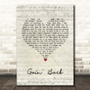 Dusty Springfield Goin' Back Script Heart Song Lyric Print
